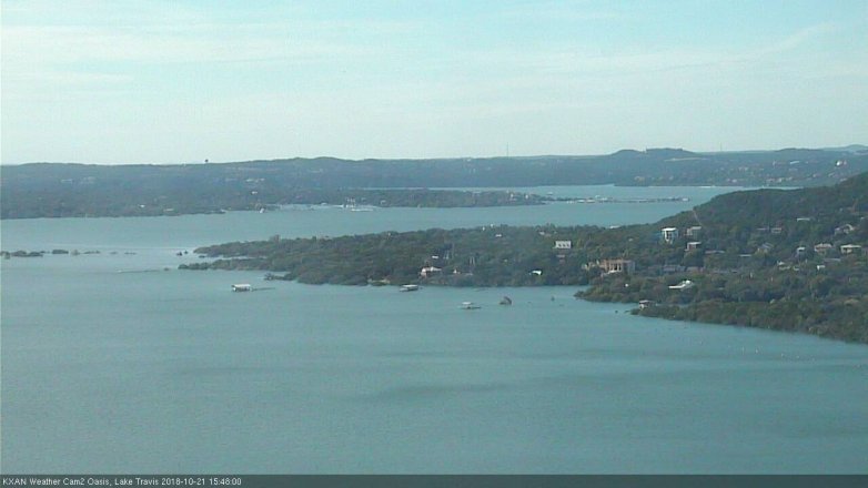 Lake Travis webcam, October 21, 2018 2:50 PM CT