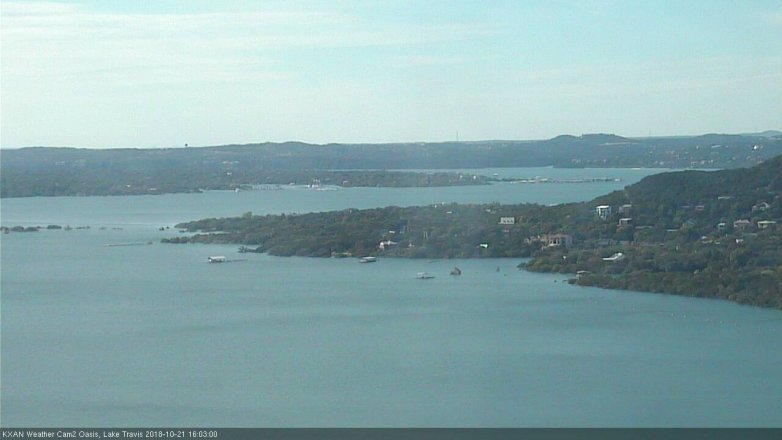 Lake Travis webcam, October 21, 2018 3:05 PM CT