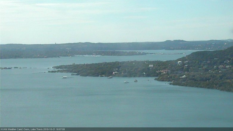 Lake Travis webcam, October 21, 2018 3:10 PM CT
