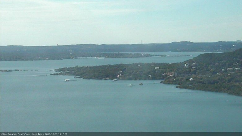 Lake Travis webcam, October 21, 2018 3:15 PM CT