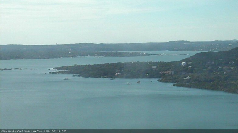 Lake Travis webcam, October 21, 2018 3:20 PM CT