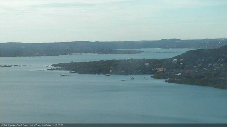 Lake Travis webcam, October 21, 2018 3:30 PM CT