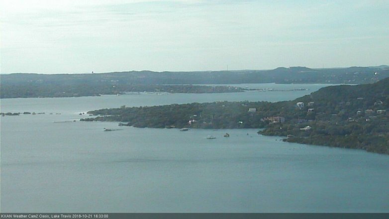 Lake Travis webcam, October 21, 2018 3:35 PM CT