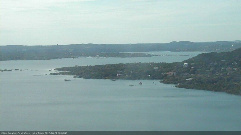 Lake Travis webcam, October 21, 2018 3:40 PM CT