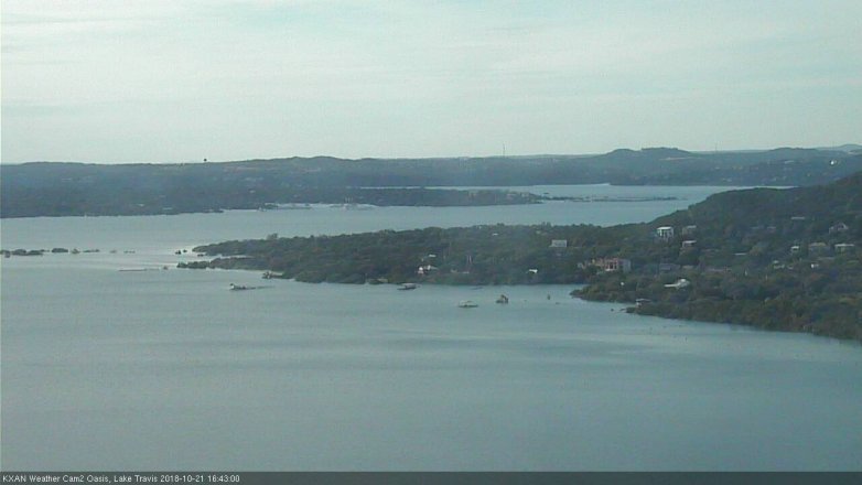 Lake Travis webcam, October 21, 2018 3:45 PM CT