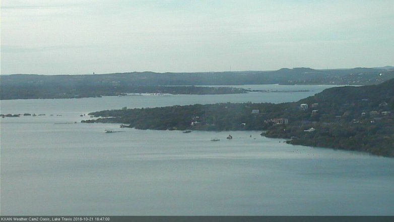 Lake Travis webcam, October 21, 2018 3:50 PM CT