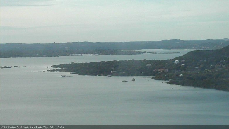 Lake Travis webcam, October 21, 2018 3:55 PM CT