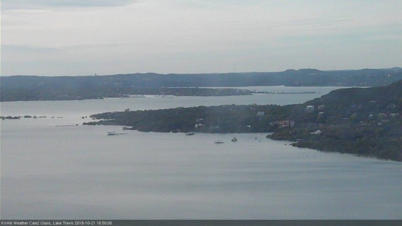 Lake Travis webcam, October 21, 2018 4:00 PM CT