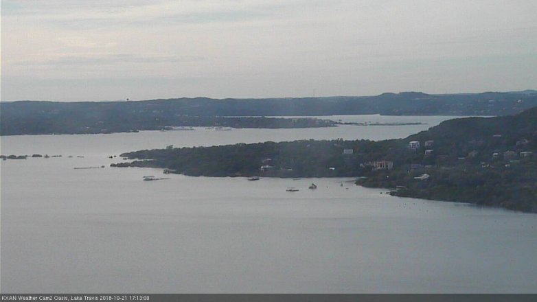 Lake Travis webcam, October 21, 2018 4:15 PM CT