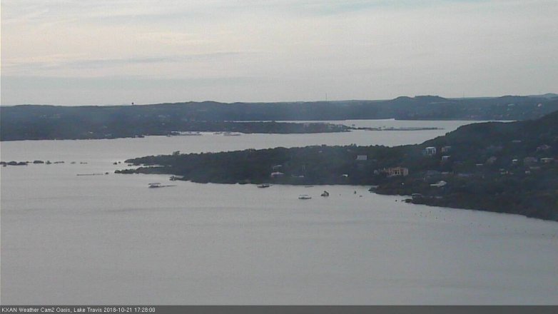 Lake Travis webcam, October 21, 2018 4:30 PM CT