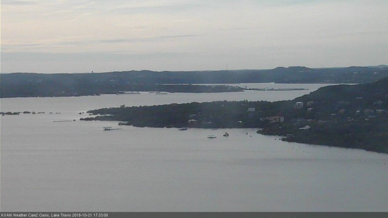 Lake Travis webcam, October 21, 2018 4:35 PM CT