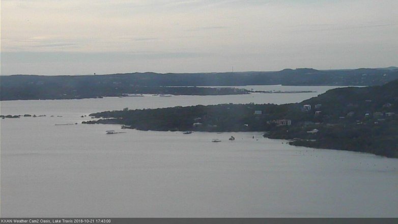Lake Travis webcam, October 21, 2018 4:45 PM CT