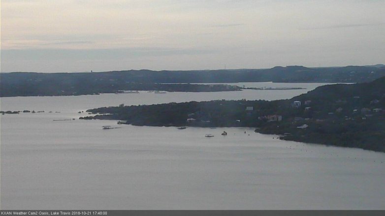 Lake Travis webcam, October 21, 2018 4:50 PM CT