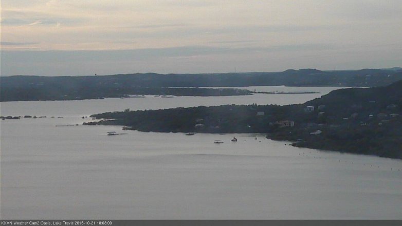 Lake Travis webcam, October 21, 2018 5:05 PM CT