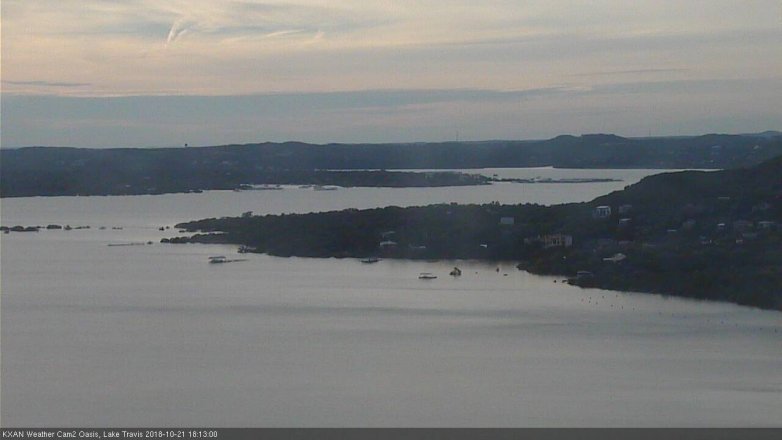 Lake Travis webcam, October 21, 2018 5:15 PM CT