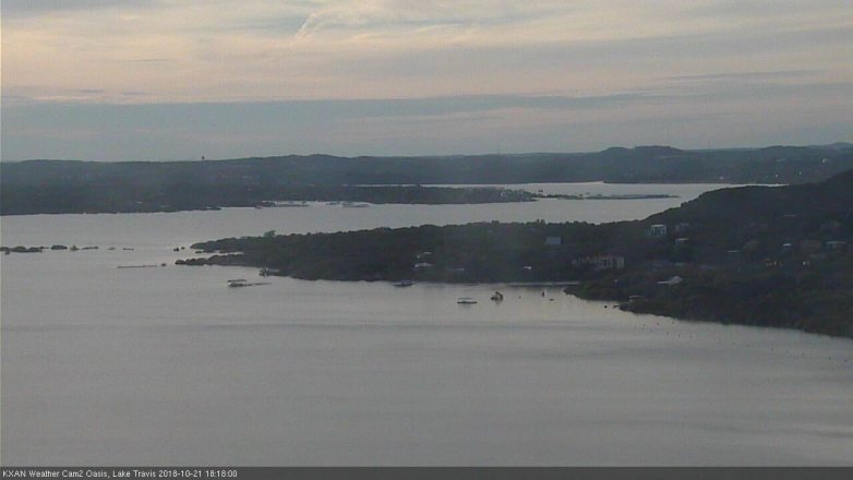 Lake Travis webcam, October 21, 2018 5:20 PM CT