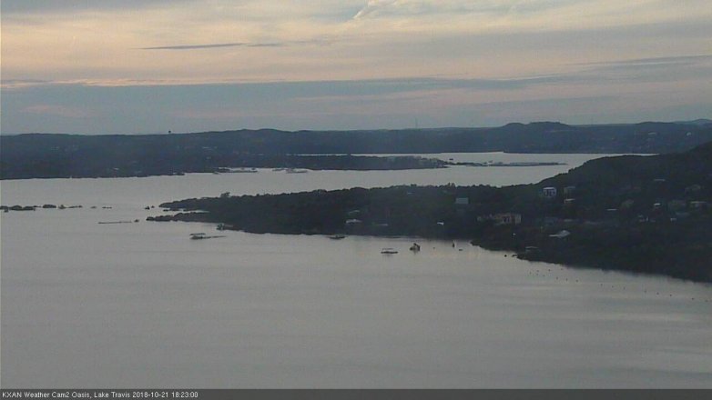 Lake Travis webcam, October 21, 2018 5:25 PM CT