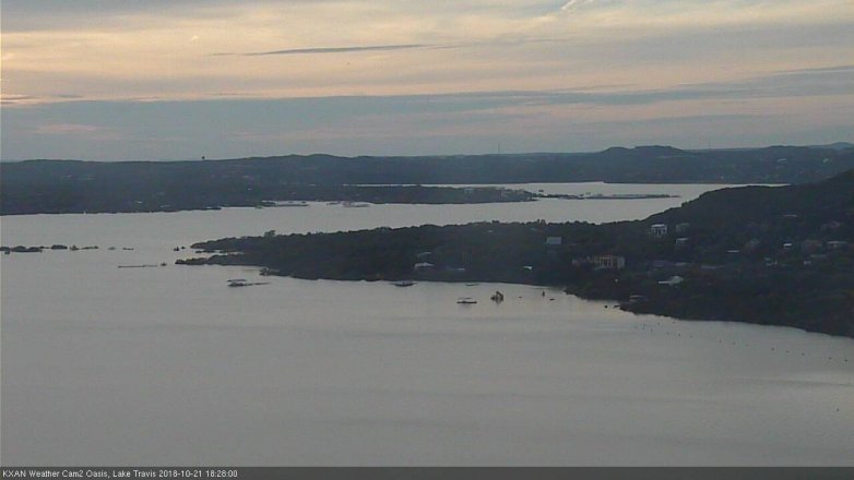 Lake Travis webcam, October 21, 2018 5:30 PM CT