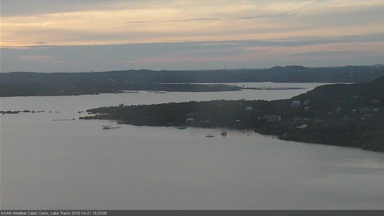 Lake Travis webcam, October 21, 2018 5:35 PM CT