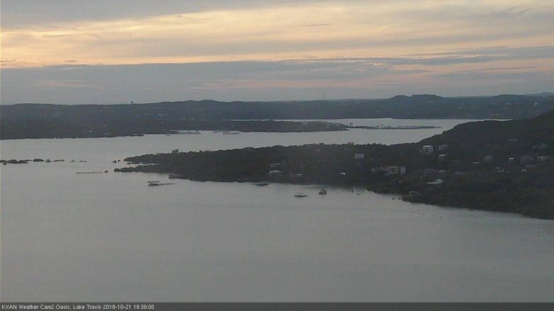 Lake Travis webcam, October 21, 2018 5:40 PM CT
