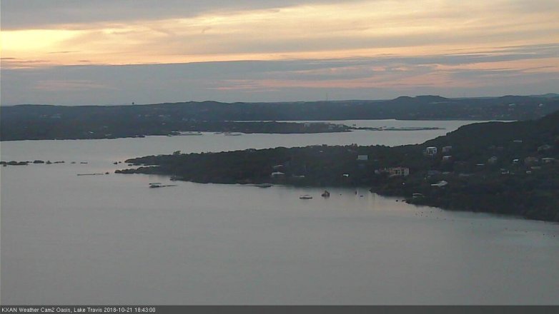 Lake Travis webcam, October 21, 2018 5:45 PM CT