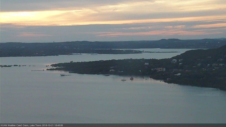 Lake Travis webcam, October 21, 2018 5:50 PM CT
