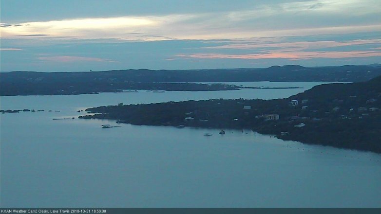 Lake Travis webcam, October 21, 2018 6:00 PM CT
