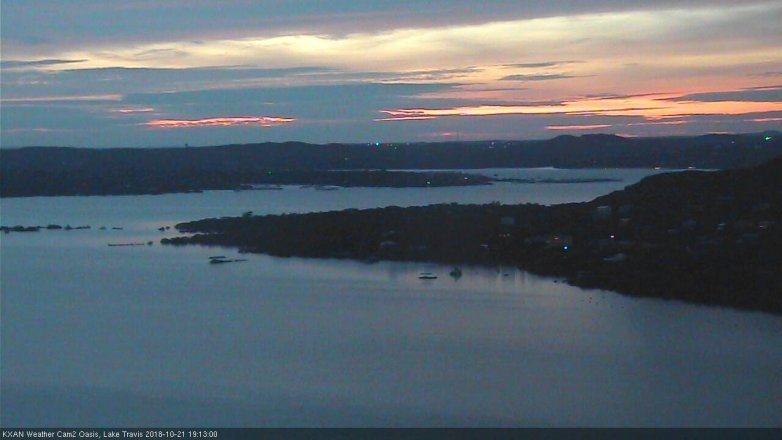 Lake Travis webcam, October 21, 2018 6:15 PM CT
