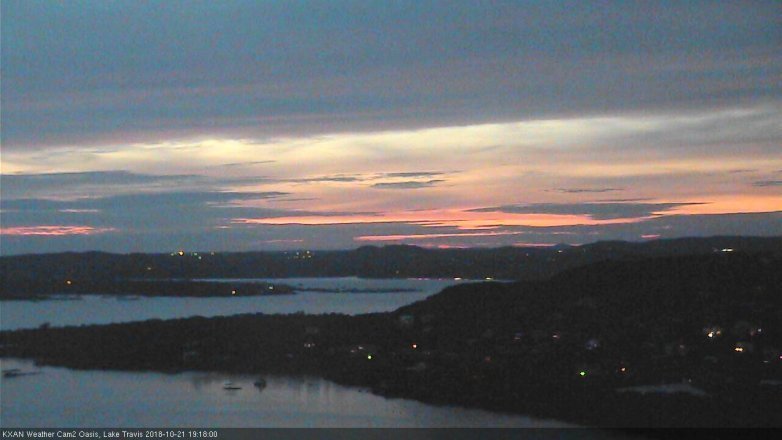Lake Travis webcam, October 21, 2018 6:20 PM CT