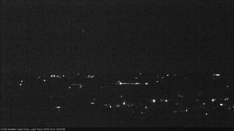 Lake Travis webcam, October 21, 2018 7:45 PM CT