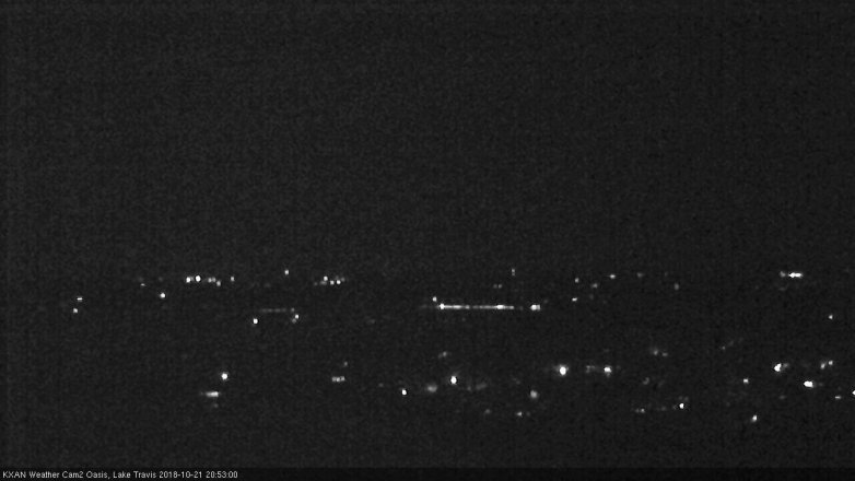 Lake Travis webcam, October 21, 2018 7:55 PM CT