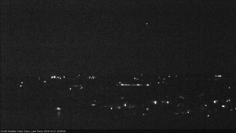 Lake Travis webcam, October 21, 2018 8:00 PM CT