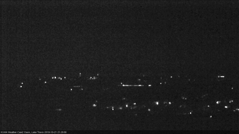 Lake Travis webcam, October 21, 2018 8:30 PM CT