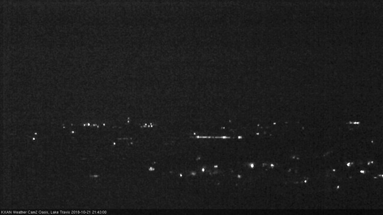 Lake Travis webcam, October 21, 2018 8:45 PM CT