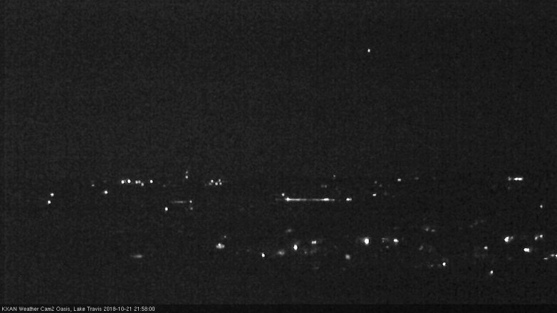 Lake Travis webcam, October 21, 2018 9:00 PM CT