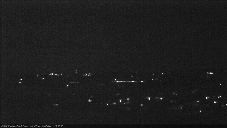 Lake Travis webcam, October 21, 2018 9:10 PM CT