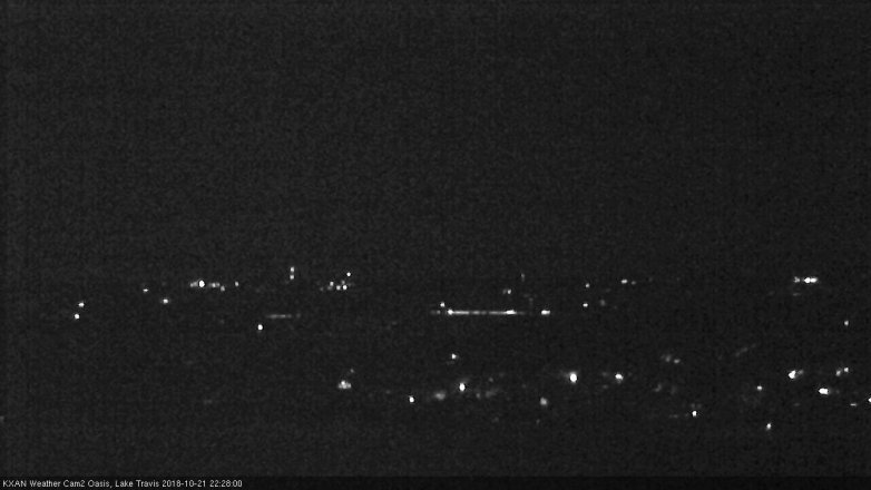 Lake Travis webcam, October 21, 2018 9:30 PM CT