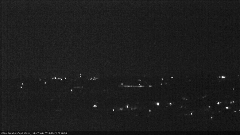 Lake Travis webcam, October 21, 2018 9:50 PM CT