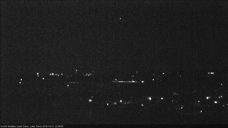 Lake Travis webcam, October 21, 2018 10:00 PM CT