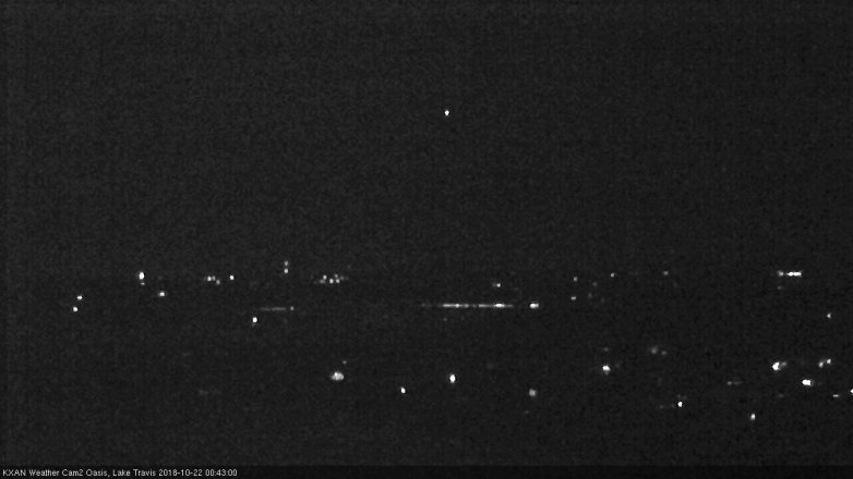 Lake Travis webcam, October 21, 2018 11:45 PM CT
