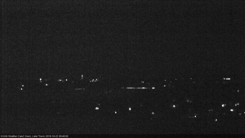 Lake Travis webcam, October 21, 2018 11:50 PM CT