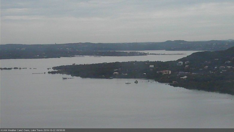 Lake Travis webcam, October 22, 2018 9:00 AM CT