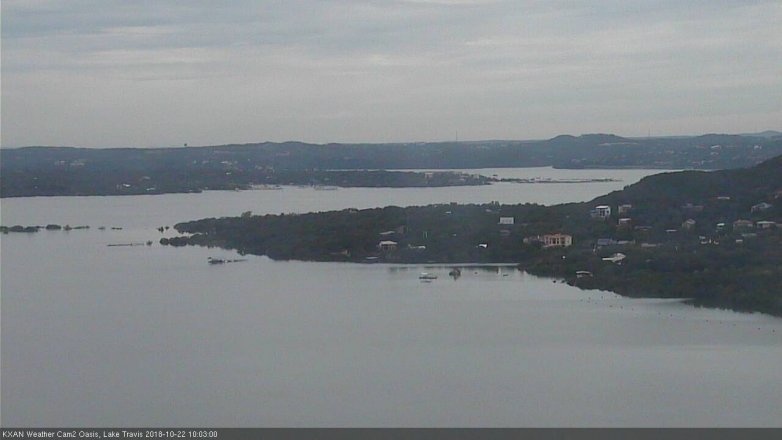Lake Travis webcam, October 22, 2018 9:05 AM CT