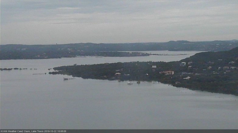 Lake Travis webcam, October 22, 2018 9:10 AM CT