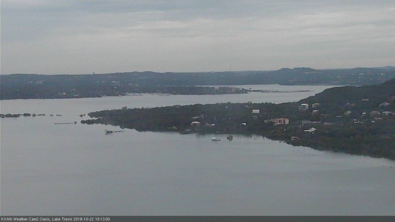 Lake Travis webcam, October 22, 2018 9:15 AM CT