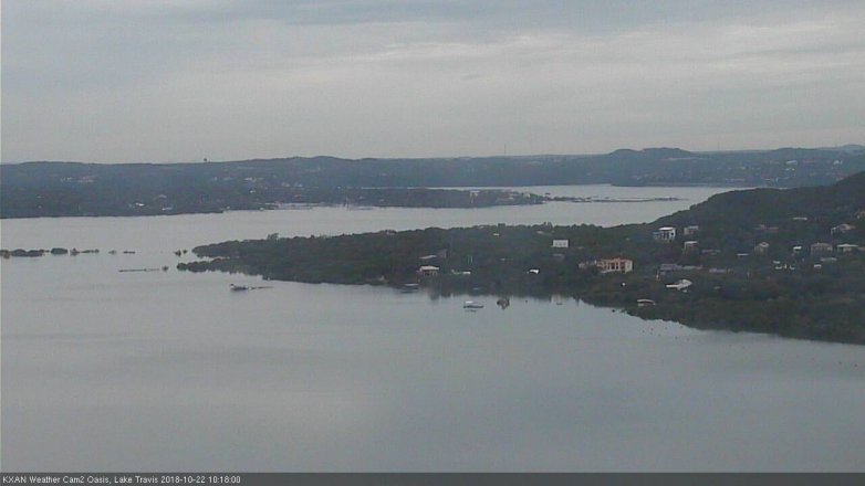 Lake Travis webcam, October 22, 2018 9:20 AM CT