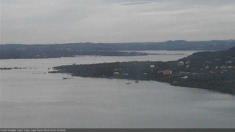 Lake Travis webcam, October 22, 2018 9:30 AM CT