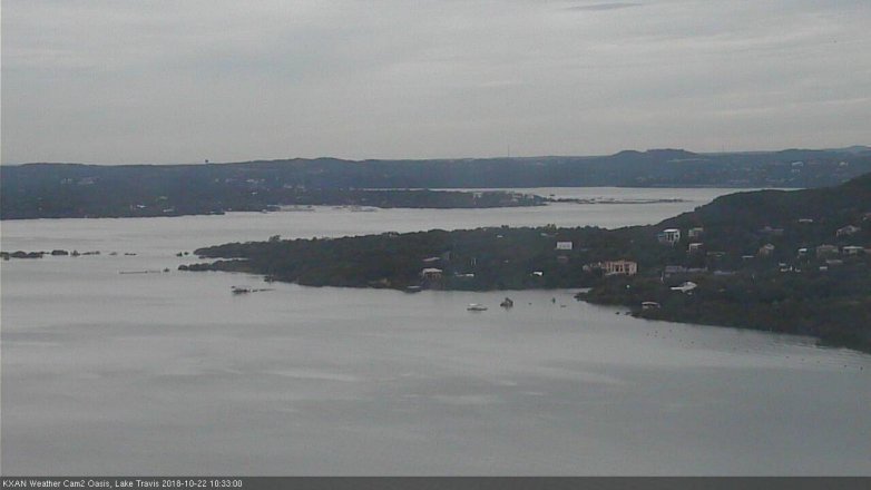 Lake Travis webcam, October 22, 2018 9:35 AM CT