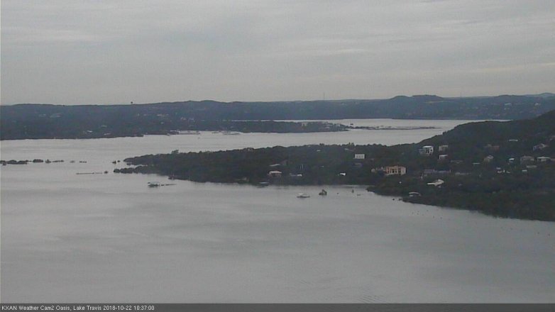 Lake Travis webcam, October 22, 2018 9:40 AM CT
