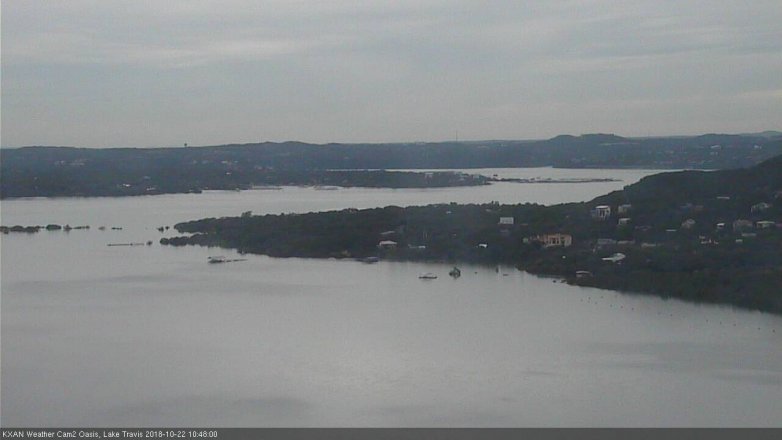 Lake Travis webcam, October 22, 2018 9:50 AM CT